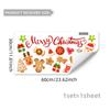 Corona Caja de Regalo de Navidad Vieja Pegatinas Decorativas Inglesas para Ventana Dormitorio Sala de Estar Pared de Fondo de Ventana Decoración del Hogar Pegatinas de Pared Autoadhesivas