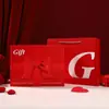 Caixa de Presente Exquisita Vermelha e Roxa Dia dos Namorados para Namorada Embalagem de Caixa de Presente Caixa Vazia