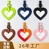 Etiquetas de Equipaje de Cuero PU de Colores en Forma de Corazón, Antiperdida, Etiquetas Simples para Check-In, Personalización de Fábrica