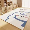 Tapete de Chão Antiderrapante para Sala de Estar Desenho Animado Tapete de Leitura para Menina Tapete Resistente a Manchas Sem Lavagem Tapete de Cabeceira para Quarto Tapete para Quarto de Crianças Casa