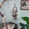 Decoração de Casa Presente de Aniversário Sino de Vento Pena Floresta Pingente Apanhador de Sonhos Apanhador de Sonhos Indígena Pingente de Pena