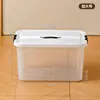 Caja de Almacenamiento Transparente Engrosada para Ropa del Hogar Caja de Almacenamiento Armario Gabinete de Almacenamiento de Juguetes Caja Organizadora de Plástico Extra Grande