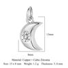 Mariposa Bebé Elefante Ojos Cobre Zircón Accesorios de Joyería DIY Estrella Luna Palma Pie Collar Pulsera Colgante Pequeño
