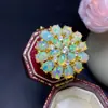 Directamente vendidos por el fabricante, Anillos de Ópalo Puros Naturales Súper Hermosos, Materiales Cuidadosamente Seleccionados a Mano, Hermosos Colores y Buena Calidad de Cristal