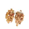 Pendientes de borla redonda con lentejuelas plateadas para mujer, pendientes de moda transfronteriza, sensación de lujo ligero, pendientes de nuevo temperamento, venta al por mayor