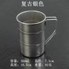 Taza vintage de estilo industrial de acero inoxidable 304, creativa, para café, cerveza, camping, picnic y exteriores.
