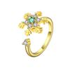 Anillo giratorio transfronterizo nuevo, diseño de nicho femenino, anillo giratorio personalizado de moda, estilo frío moderno, ligero y de lujo.