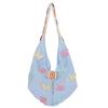 Bolso de Hombro de Gran Capacidad Estilo Perezoso para Mujer 2025 Verano Nuevo Estilo Bolso de Punto con Flores Pequeñas Frescas Bolso Cruzado Simple y Versátil