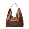 Bolsa de axila texturizada de gran capacidad 2026 Nuevo modelo Bolso tote de cuero curtido vegetal Bolso de hombro único para mujer viajera