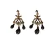Brincos de Franja Flor de Diamante Inlaid Agulha de Prata Brincos Estilo Palácio Retrô Brincos de Moda Estilo Étnico de Alta Qualidade para Mulheres