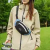 Bolsa de pecho color block para exteriores estilo montaña, bolsa cruzada ligera impermeable, mini bolso de hombro casual estilo japonés, riñonera deportiva