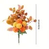 Ramo de Flores Esponjosas de Simulación con Hojas de Eucalipto Hojas de Eucalipto Adecuado para Decoración de Eventos en Casa Decoración de Flores Artificiales Adorno para Sala de Estar