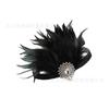 Diadema de Plumas Años 20 Accesorios para el Cabello Retro de Aleación y Diamantes para Fiesta de Cena, Fiesta de Graduación, Tocado Nupcial Europeo y Americano