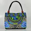 Bolsa Bordada Estilo Étnico Bolsa Bordada con Cuentas de Madera Fénix Bolso de Mano Bordado Oriental Bolso de Mano