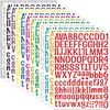 Adesivos de letras Transfronteiriços coloridos combinação de letras e números em inglês Adesivos DIY para copos de água e decoração de computador adesivos à prova d'água