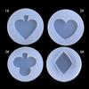 Punto mayoreo póker corazones picas ciruela cuadrados espejo cristal pegamento molde pegamento UV accesorios de joyería