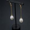 Aretes Creativos de Perlas Estilo Coreano, Aretes Elegantes y Elegantes para Mujer, Diseño Nicho, Joyería de Acero de Titanio Estilo Universitario