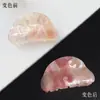Pinza de Garra Acrílica de Colores Candy Europea y Americana, Pinza de Tiburón Semicircular de Tamaño Mediano, Pinza para el Cabello que Cambia de Color, Pasador de Estilo Fresco y Juvenil