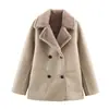 Comercio Exterior 2025 Invierno Nuevo Estilo Europeo y Americano Moda Femenina Holgado Elegante Abrigo de Doble Cara 8490704