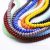 Ábaco de vidrio multicolor tipo jade, cuenta espaciadora de vidrio, cuenta plana de vidrio, porcelana, jade, accesorios para joyería DIY, espaciador 8*5mm
