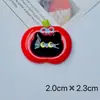 Gato Maçã Desenho Animado Acessórios de Resina DIY Cola Cremosa Grampo de Cabelo Capa de Celular Fivela de Sapato