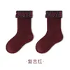 ZT1261 Meias de Meia-Canela Primavera e Outono para Meninas Meias Curtas de Renda Princesa para Bebês Meias Infantis Sem Costura com Barra Solta Cor Sólida Outono
