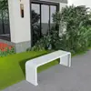Banco Largo Completo de Hierro Forjado Silla de Parque Banco Largo para Exteriores Patio Asiento de Acero Inoxidable para el Ocio Sin Instalación Requerida Banco de Ocio