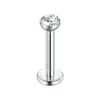 Anillo de labio de acero inoxidable de 7 piezas para piercing transfronterizo, bola de amor, diamante, clavo de nariz, acrílico, varilla suave UV, pendiente de oreja