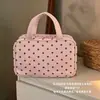 Bolsa de Maquiagem Portátil de Bolinhas para Mulheres, Bolsa de Armazenamento de Artigos de Higiene Pessoal à Prova d'Água de Grande Capacidade para Viagem, Bolsa de Armazenamento Portátil Simples Estilo Ins