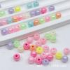 6/8mm Acrílico Redondo Furo Reto Macaron Cor Sólida Cor AB Contas DIY Feitas à Mão Contas Redondas Iridescentes Venda Quente Transfronteiriça