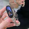 Adecuado para Xiaomi Mi Band 9Pro/8ª Generación Xiaomi Flor de Diamante Correa de Reloj de Metal Color Luz de Estrella Correa de Apple Watch Huawei Nuevo Modelo