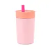 Taza de Acero Inoxidable de 12 oz con Popote, Sencilla y Elegante, Taza Térmica Portátil a Prueba de Fugas para Uso en Casa y Oficina, Taza de Café
