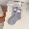 2025 Calcetines Nuevos para Mujer Primavera y Otoño Calcetines de Media Caña Ins Calcetines de Algodón Estudiantiles de Dibujos Animados Lindos de Moda Calcetines Absorbentes de Sudor Transpirables