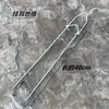Suporte de Estaca de Solo Galvanizado de Laço Duplo para Vara de Pesca Marítima Vara de Lançamento Longo Inserção no Solo Suporte de Canhão Suporte Externo para Pesca Selvagem Vara de Lançamento