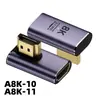 Adaptador HDTV 2.1 Macho a Hembra Uhd8K Alta Definición 180 Grados para Extensión de Conector de Salida de Video de Computadora Set-Top Box