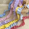 Xinyou Cuadros Plisados Encaje Floristería Ramo de Flores Empaque de Regalo Dulce Cuadros Cinta Decorativa Materiales Florales DIY