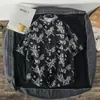 Camisa Hawaiana de Manga Corta con Estampado Floral Suelto Estilo Harajuku para Parejas Vintage Camisa Floral Estilo Hong Kong para Hombre chic