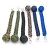 Llavero de Bola de Paracord para Defensa Personal al Aire Libre, Hebilla Trenzada de Siete Hilos Hecha a Mano, Bola de Acero para Llaves, Boxeo de Mono para Defensa Personal