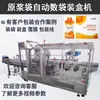 Máquina Embaladora de Caixas de Alimentos Personalizadas de Fábrica, Linha Automática de Embalagem de Caixas com Contagem e Ensacamento, Máquina Embaladora de Sachês de Suco de Purê de Espinheiro Marítimo