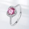 Anillo de diamantes Mosang en forma de corazón, nuevo, más vendido a nivel transfronterizo, diseño de nicho con sentido de la vida, personalidad viva, joyería europea y americana, fabricantes fuente