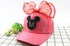 Gorra Perforada M Mickey Lazo Infantil Linda Gorra Niñas Otoño y Primavera Coreana ins Gorra de Béisbol