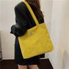 Bolso Tote de Pana Nuevo 2026 para Mujer, Gran Capacidad, Color Sólido, Adecuado para Viajes Diarios y Estudiantes, Bolso de Hombro y de Mano Simple para Mujer