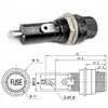Porta-fusível de tubo de vidro 6*30 Resistente a altas temperaturas Fusível de baquelite Fusível 15A Caixa de fusíveis Mola