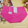 Xiaotianer 6006 nova calcinha feminina de seda gelada sem costura, peça única, cintura confortável