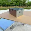 Caja de Herramientas Grande de Hierro Hardware Placa de Acero Inoxidable Caja para Llevar con Cerradura Caja de Almacenamiento Almacenamiento Coche Caja Vacía