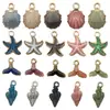 Série de Vida Marinha Mais Vendida Transfronteiriça Estrela-do-Mar, Conchas, Búzios Pingentes de Liga Acessórios para Chaveiro e Joias DIY
