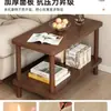 Mesa Pequena, Mesa Lateral de Sofá, Mesa de Centro Pequena Simples de Camada Dupla, Rack de Armazenamento de Mesa de Cabeceira Simples para Casa de Aluguel, Apartamento Pequeno
