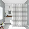 Set de Cortina de Ducha de Baño Impermeable Engrosada, Cortina de Partición para Inodoro sin Perforaciones, Cortina de Puerta, Cortina de Ventana
