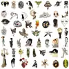 100 pegatinas góticas oscuras vintage para fundas de teléfono, tabletas, equipaje, patinetas, cuadernos, calcomanías decorativas impermeables