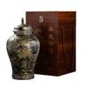 Botella de Vino de Cerámica de Jingdezhen Bronce Antiguo Tarro General 2.5kg Tarro de Vino Adornos Artesanales de Licor